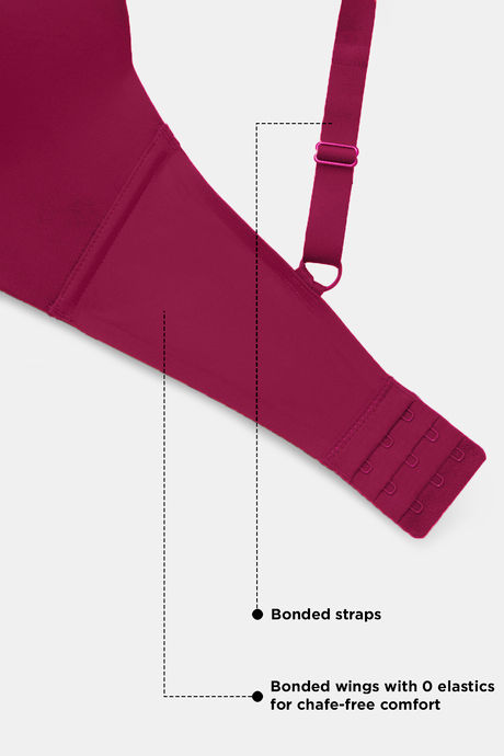 Zivame Wonderwire Padded 3/4Th Coverage T-Shirt Bra - Beet Red — image 7